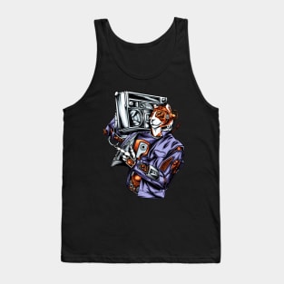 Tiger Hip Hop Illustration Tank Top